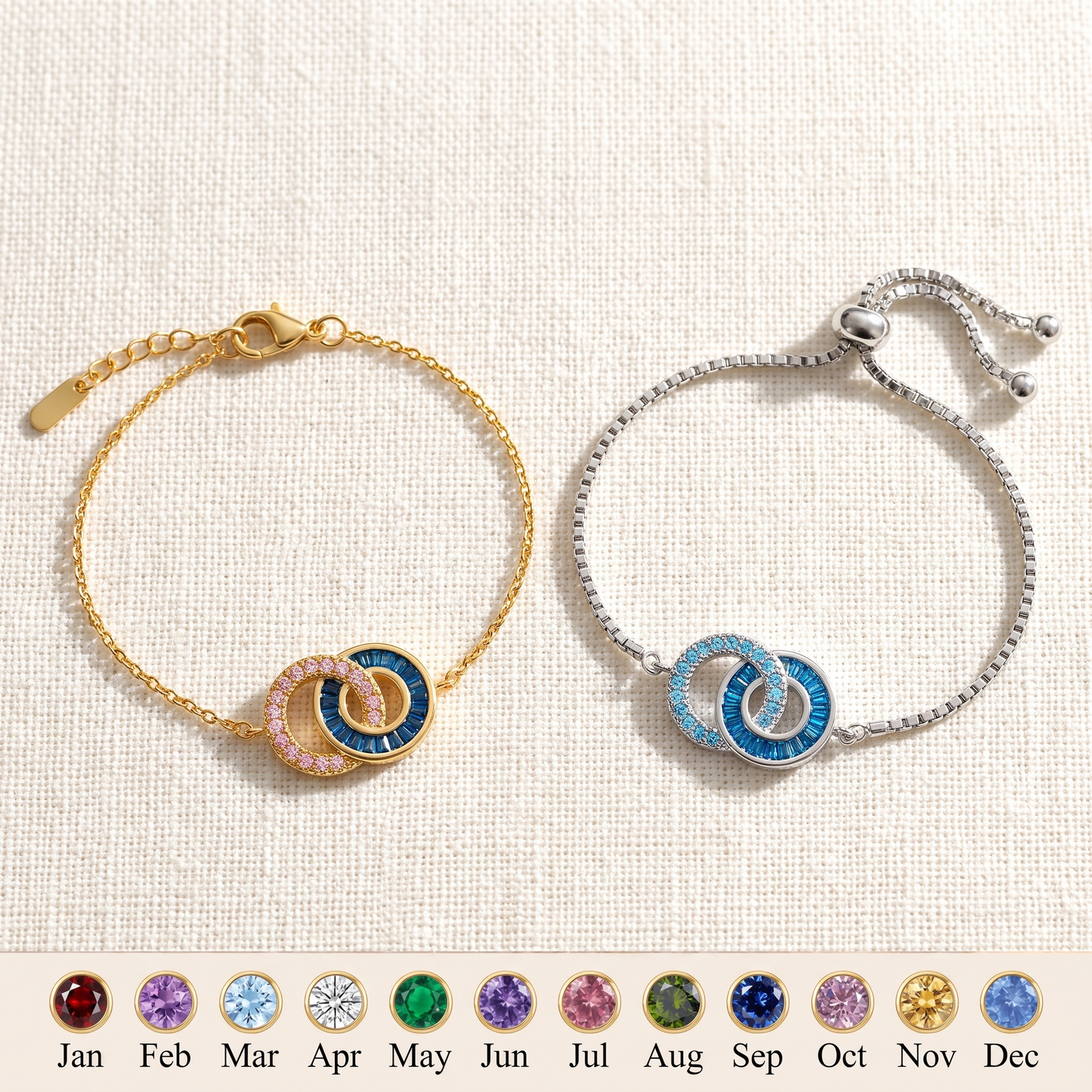Two Circles, One Bond — Mother & Daughter Bracelet