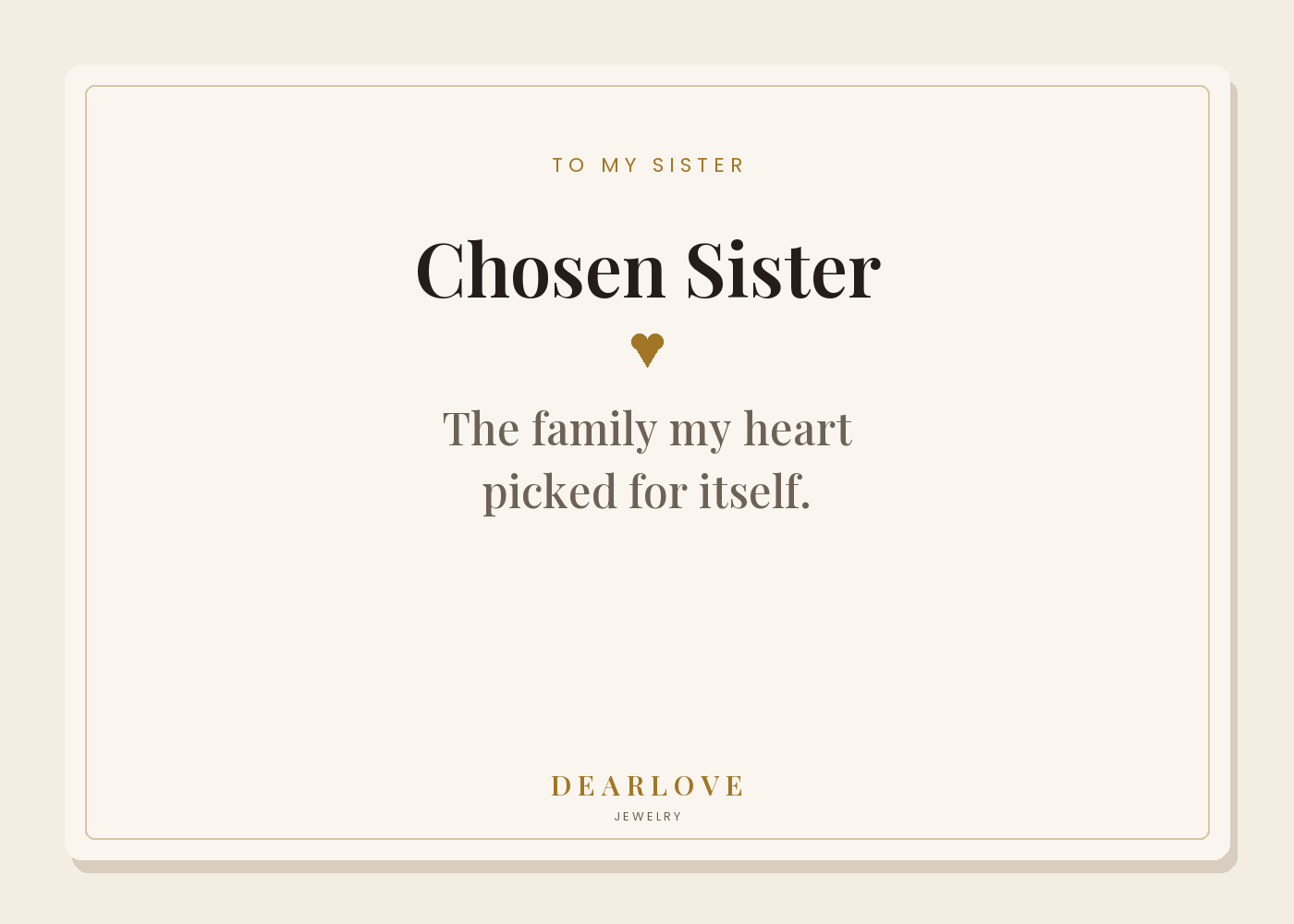 Keepsake message card included in your gift box