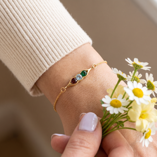 Same Pod — Besties Birthstone Pea Pod Bracelet