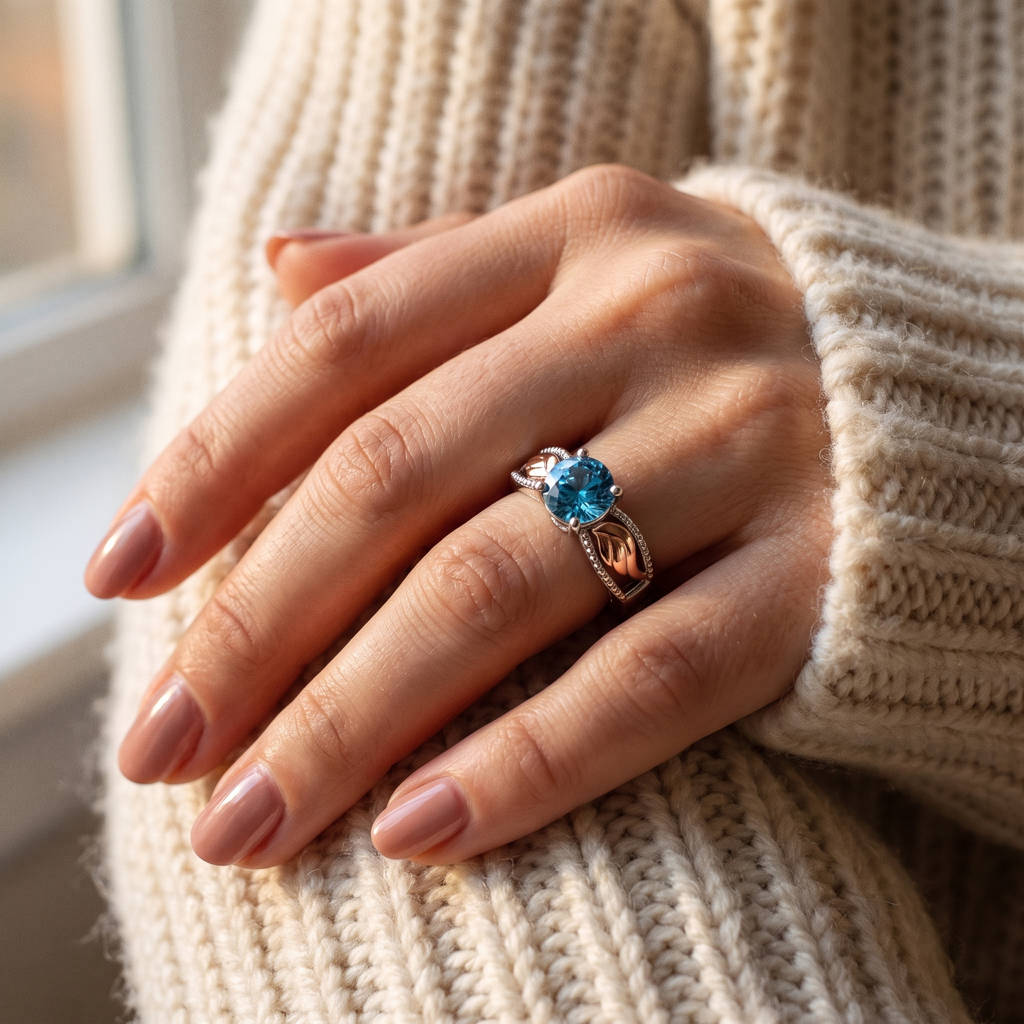Wrapped in Wings — Angel Wing Memorial Birthstone Ring