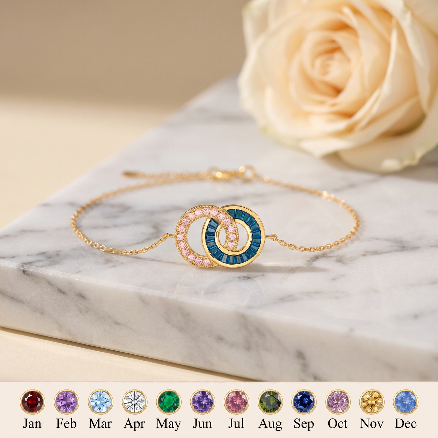 Two Circles, One Bond — Mother & Daughter Bracelet