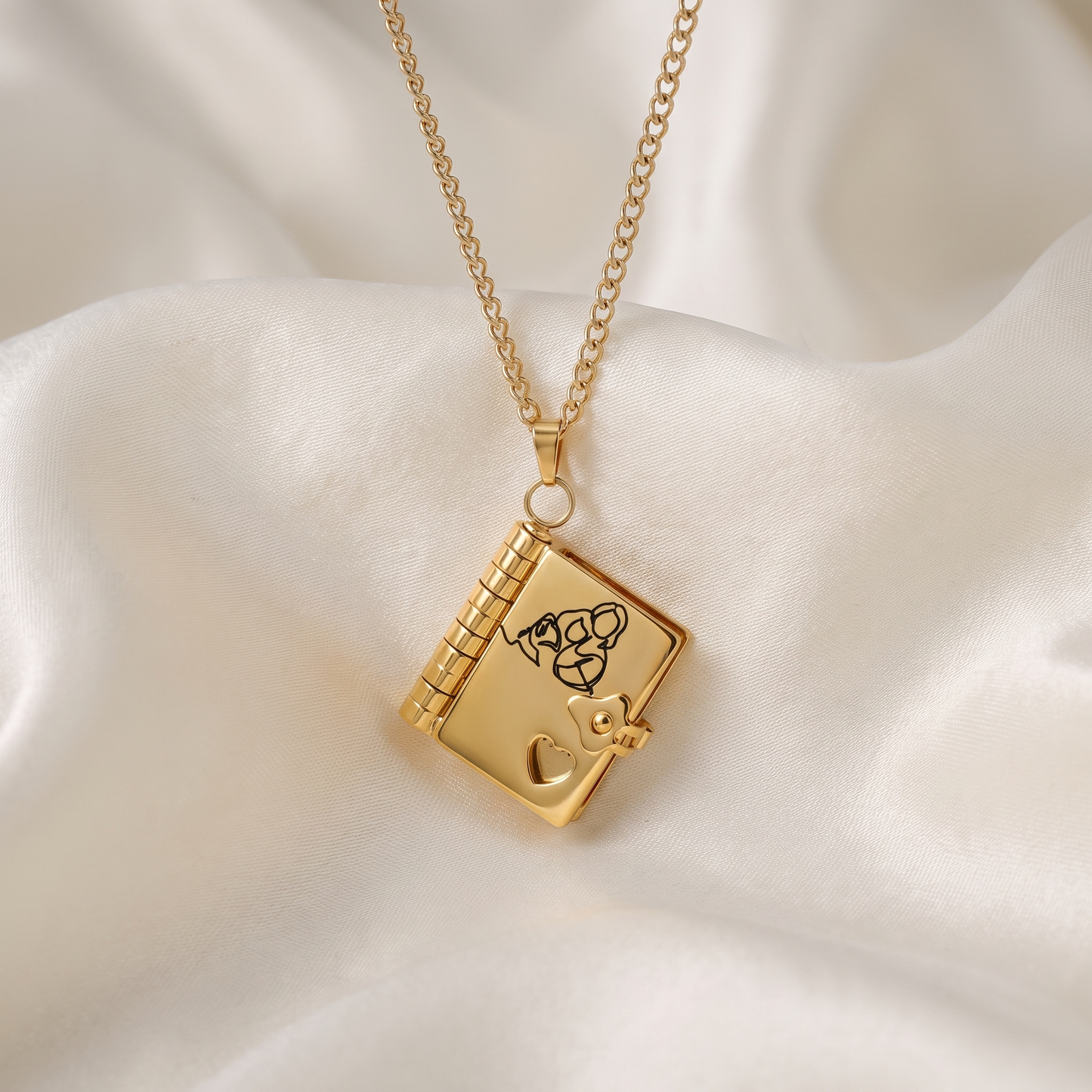 The Story of Us — Granddaughter Book Locket Necklace