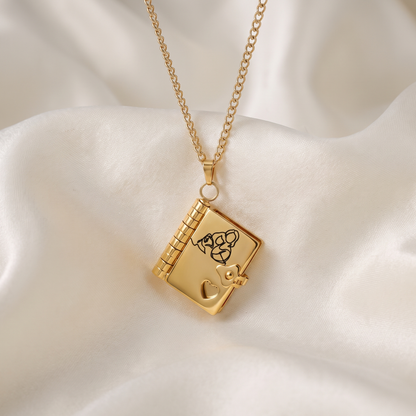 The Story of Us — Granddaughter Book Locket Necklace