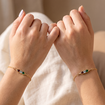 Same Pod — Besties Birthstone Pea Pod Bracelet