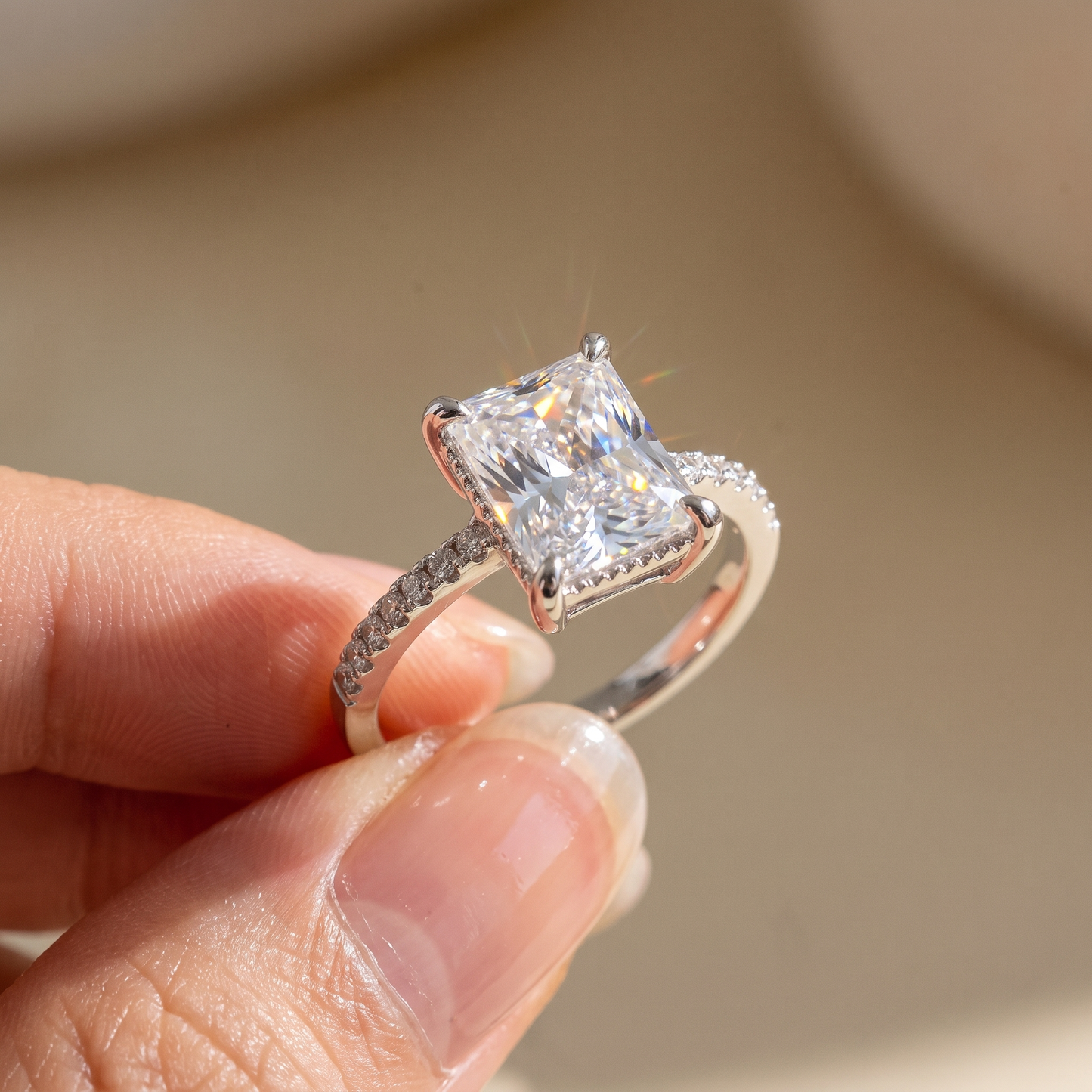 Choosing Me — Radiant Cut Self-Love Ring