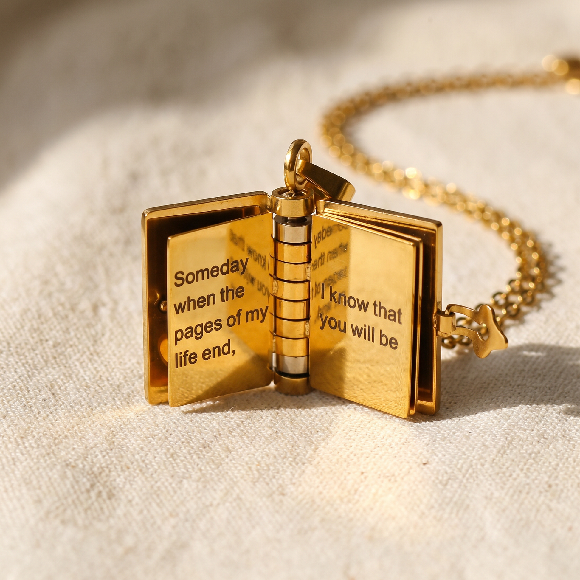 The Story of Us — Granddaughter Book Locket Necklace