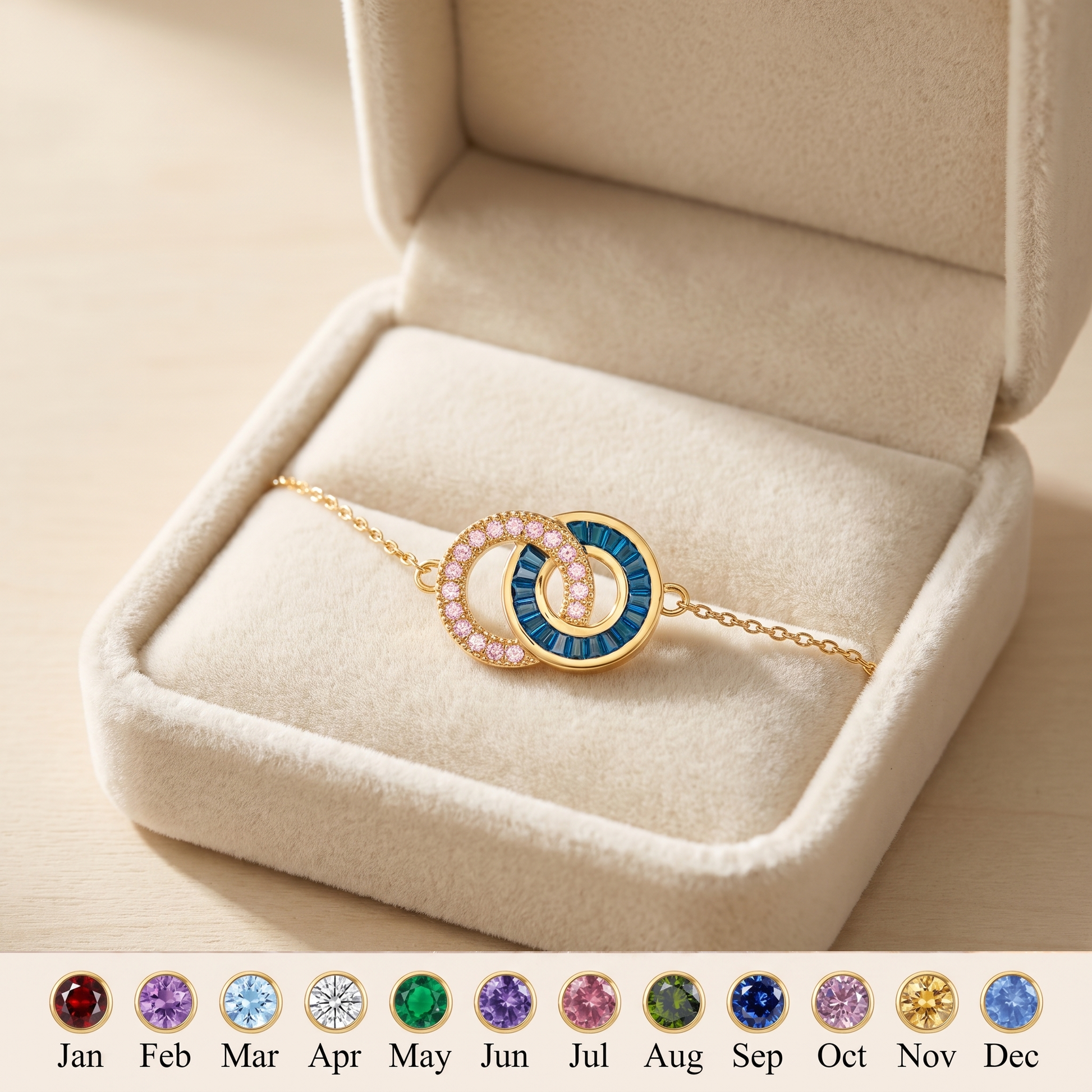 Two Circles, One Bond — Mother & Daughter Bracelet