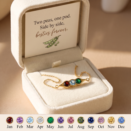 Same Pod — Besties Birthstone Pea Pod Bracelet