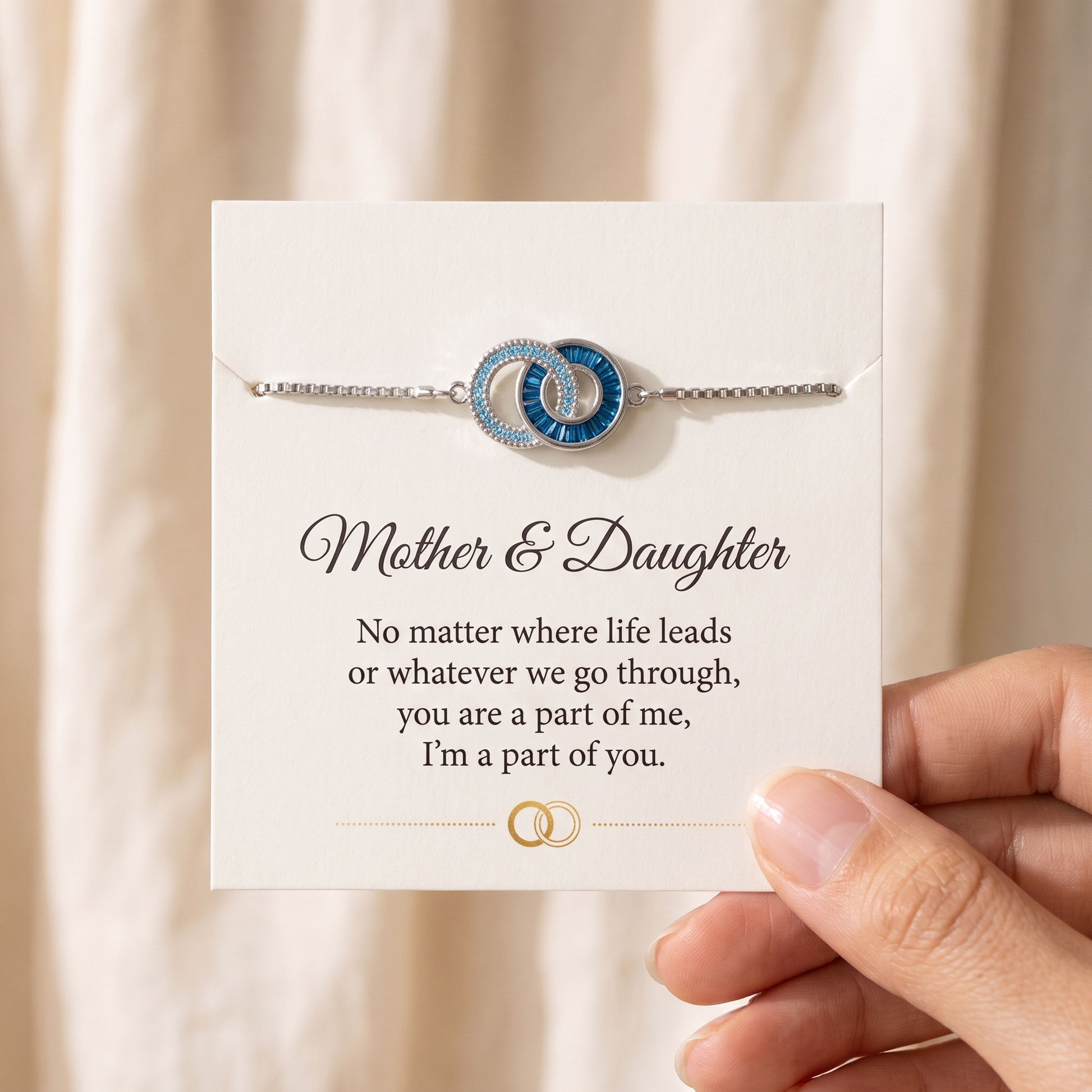 Two Circles, One Bond — Mother & Daughter Bracelet