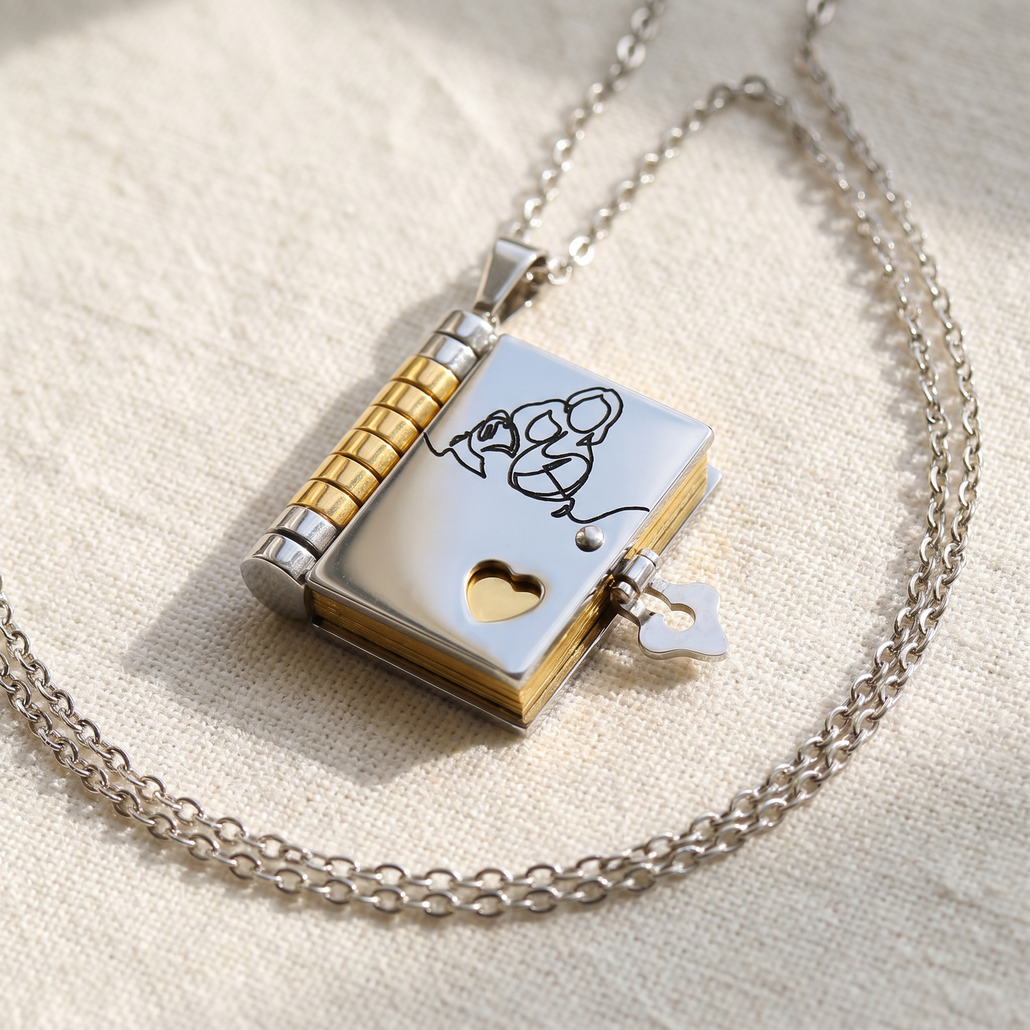 The Story of Us — Granddaughter Book Locket Necklace
