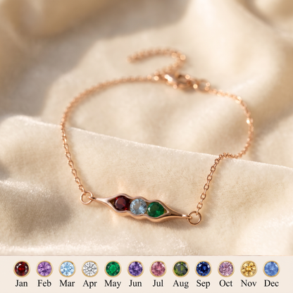 Same Pod — Besties Birthstone Pea Pod Bracelet