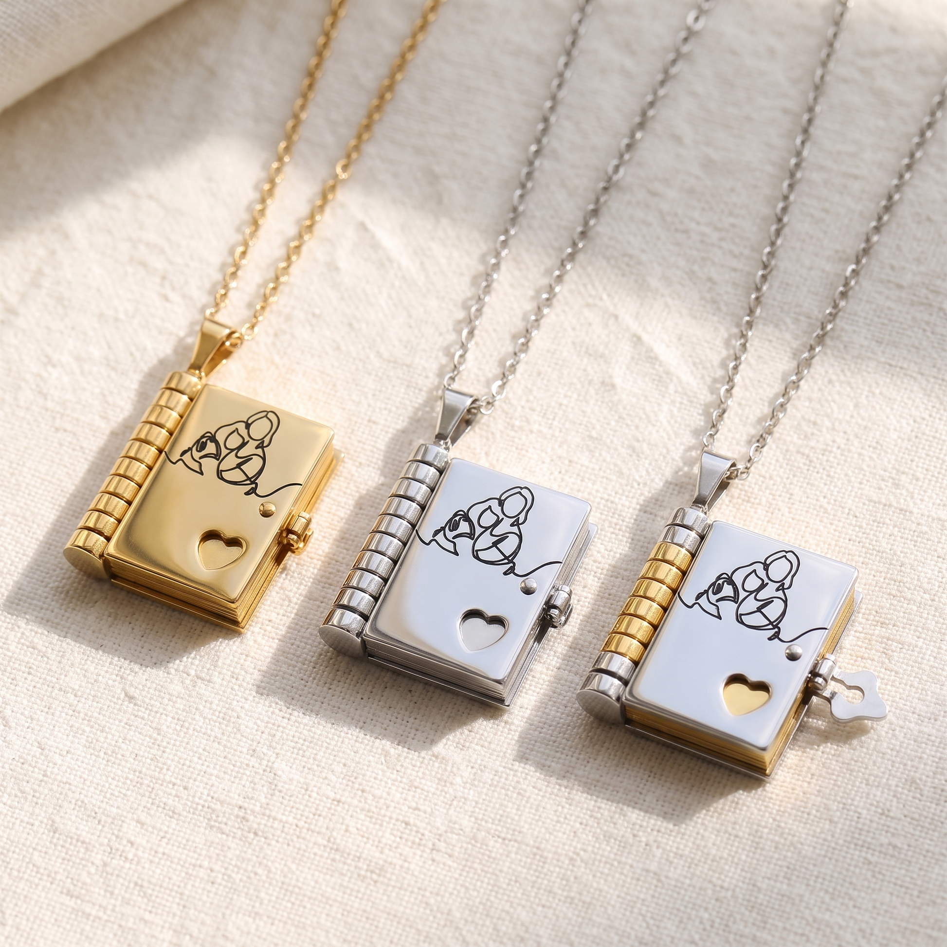 The Story of Us — Granddaughter Book Locket Necklace