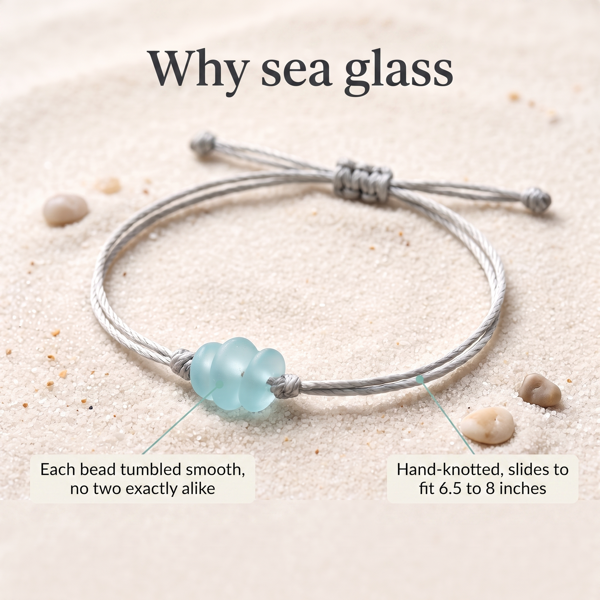Every Tide Together — Sea Glass Soul Sister Bracelet
