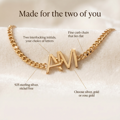 Yours & Mine — Interlocking Initial Bracelet