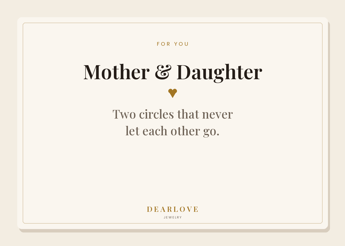 Keepsake message card included in your gift box