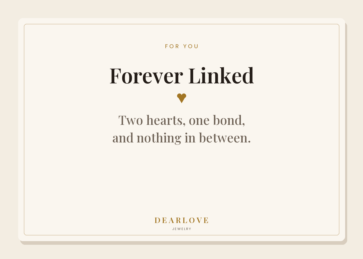 Keepsake message card included in your gift box