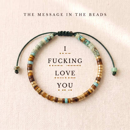 The message in the beads, word by word