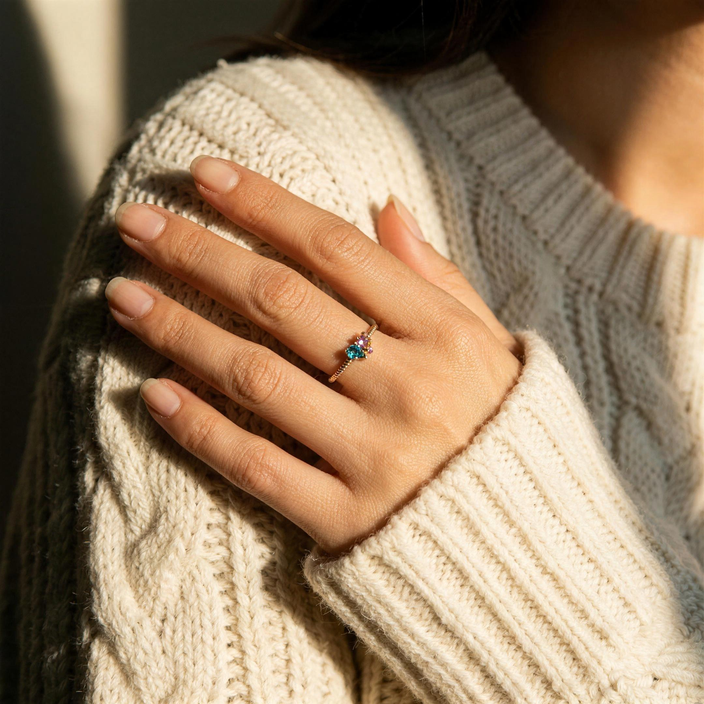 Half My Heart — Mother & Daughter Birthstone Ring
