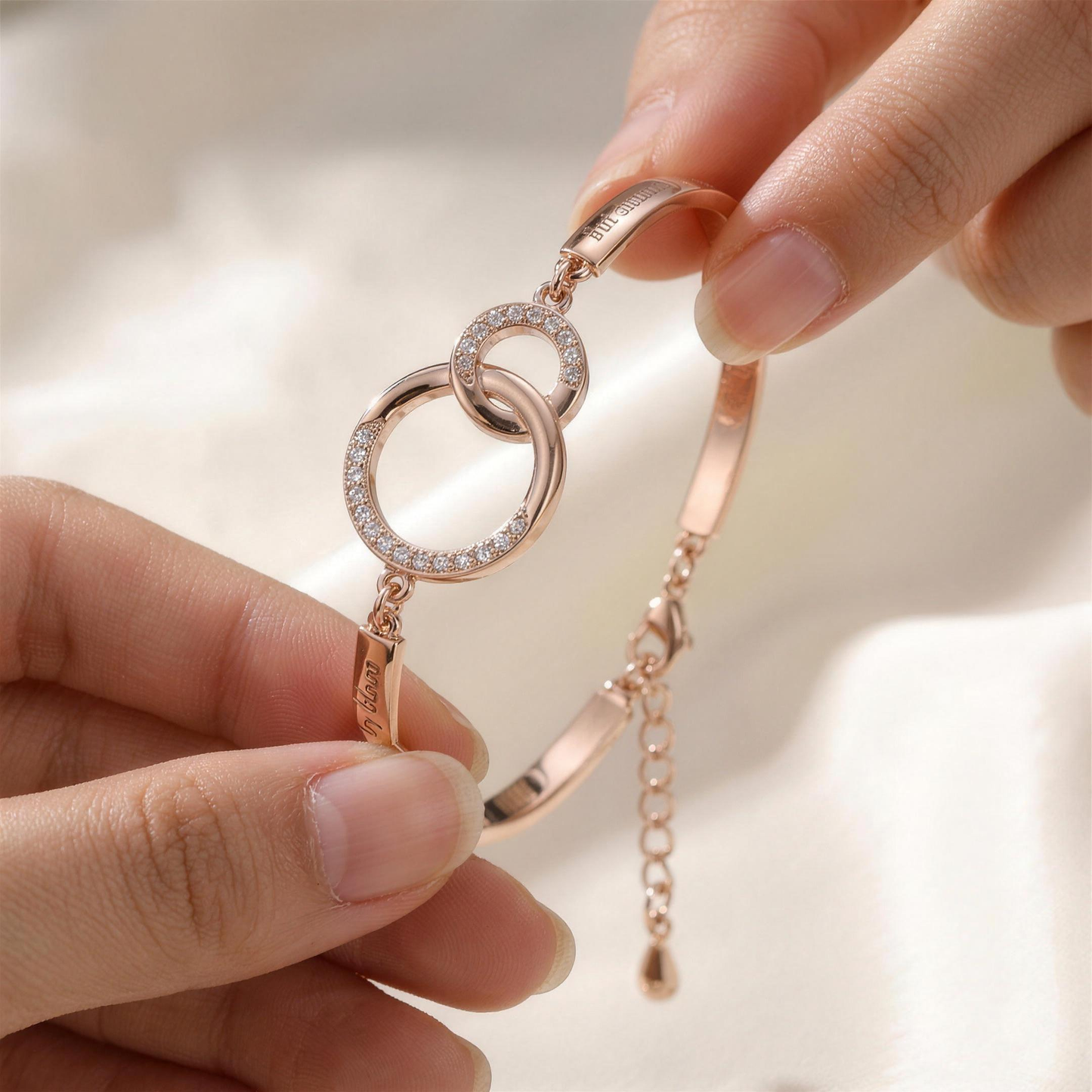 Chosen Sister — Engraved Pavé Bangle