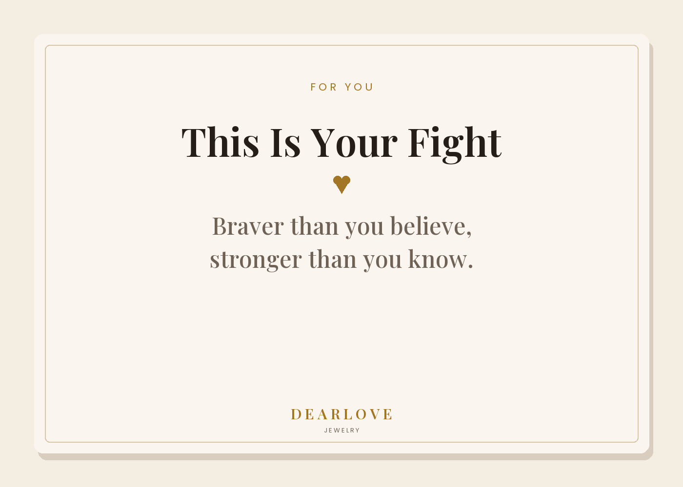 Keepsake message card included in your gift box