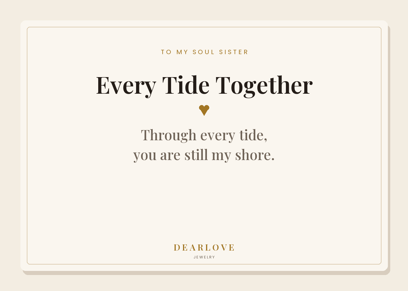 Keepsake message card included in your gift box