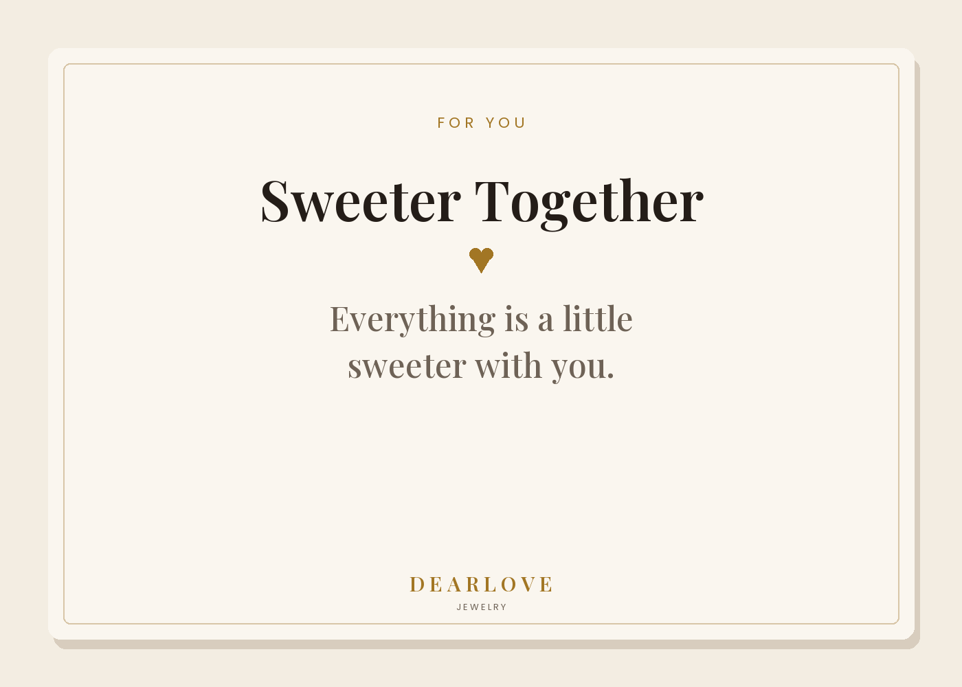 Keepsake message card included in your gift box