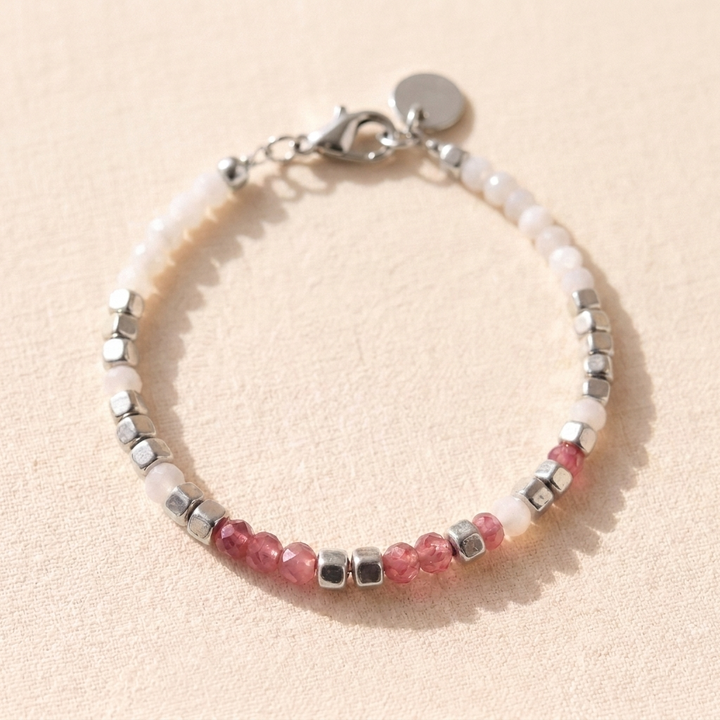 The bracelet in silver, on its own