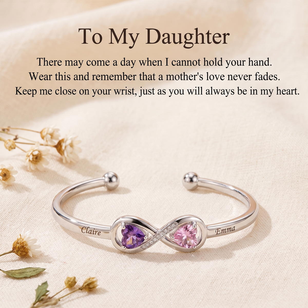 The keepsake card that comes with the bangle
