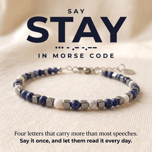 Say it in morse code, the bracelet in full