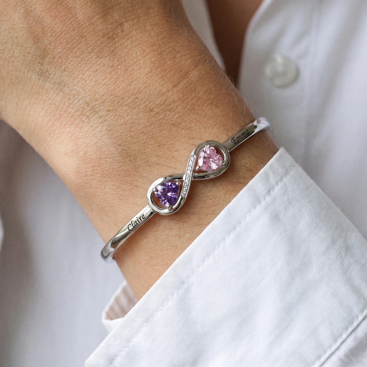 The bangle worn on the wrist