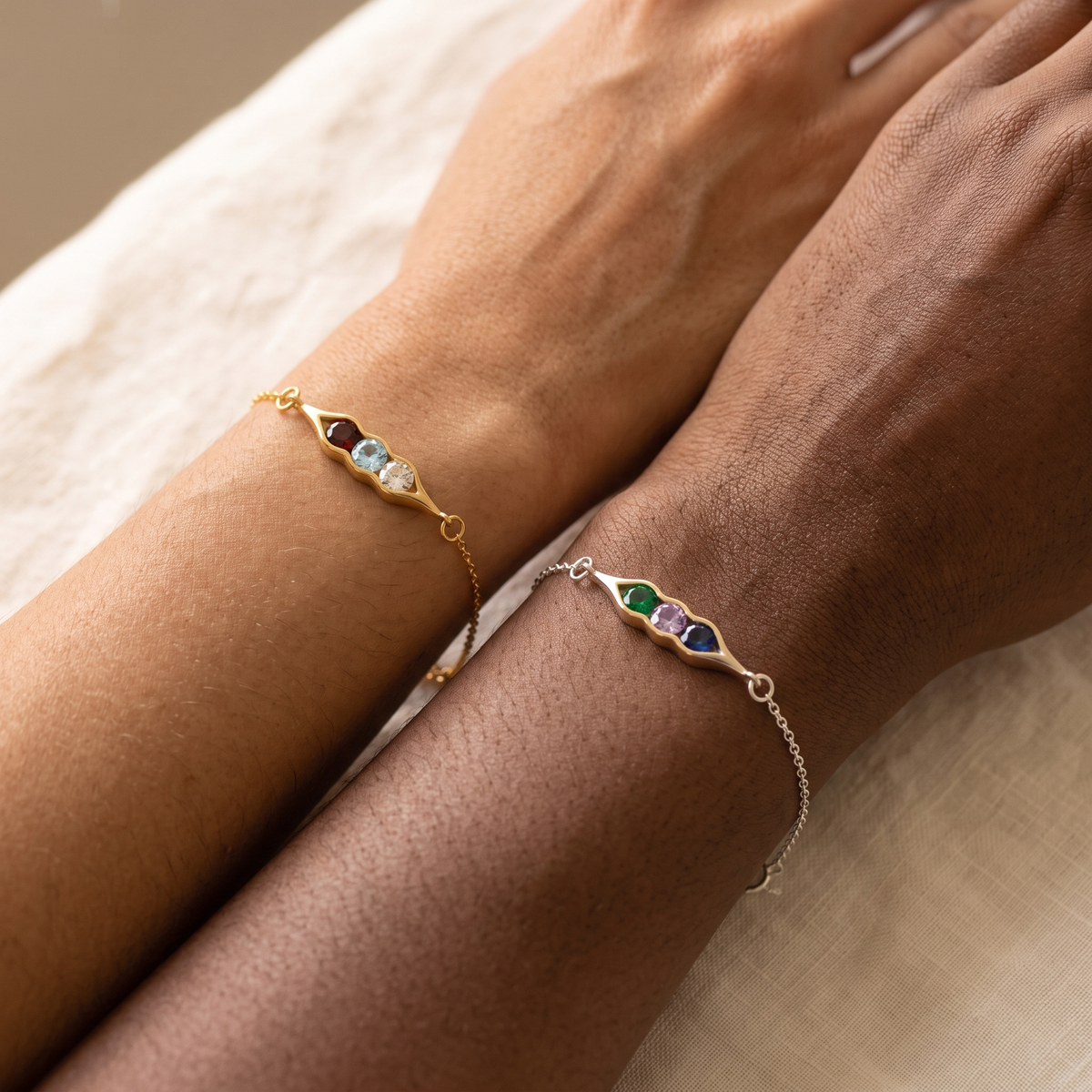 Two friends, one bracelet each