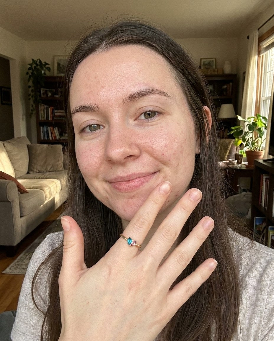 Verified buyer wearing her Dearlove ring